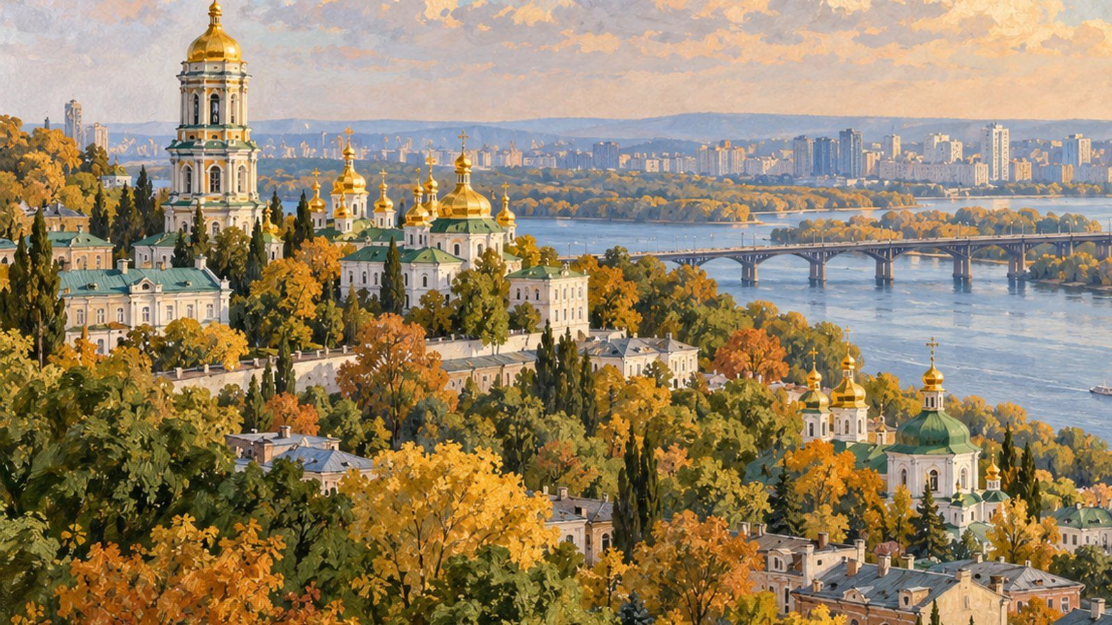 Київ: художня ілюстрація, створена за допомогою ШІ; не документальне фото.